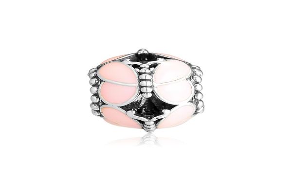 2019 printemps 925 Bijoux en argent sterling papillons roses charme des perles d'origine s'adapte au collier pour femmes diy make8044832