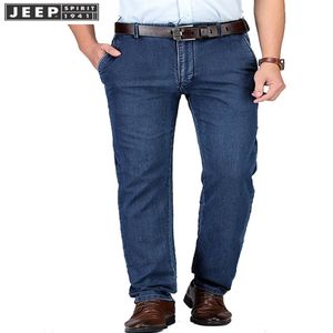 2019 été marque coton Loycell Jean taille élastique hommes décontracté pleine longueur taille moyenne jean droit pantalon mode pantalon262E