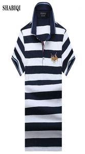 2019 Summer Brand Men Shirt Coton Cotton Striped Men039s Homme Camisa Côtes courtes plus taille S8XL11475675