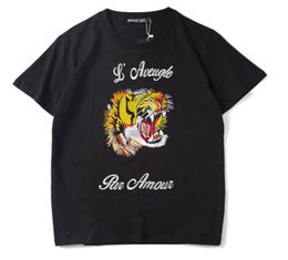 2019 Summer Designer THHICHS For Men Tops Tiger Head Letter Bordado de bordado Camiseta Ropa para hombres Camiseta de manga corta Mujeres Tops3992683