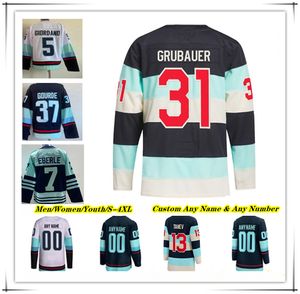 Maillots de hockey classiques d'hiver 2024 Vince Dunn Jaden Schwartz Matty Beniers Eberle Yanni Gourde Philipp Grubauer Oliver Bjorkstrand Eeli Tolvanen Schultz KRAKENS