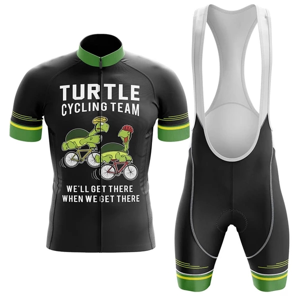 2024 Team Turtle Pro Cycling Jersey 19d Gel Bike Shorts Suit Mtb Ropa Ciclismo Mens Summer Bicycling Maillot Culotte Culotte