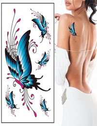 2019 Tattoo Tattoo Sticker WaterProo New Women039s 3d F Cuerpo de arte corporal Pegatina Falta TATOO ART TATY Butterfly Tattoo6295824