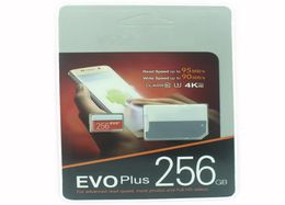 2019 Het laatste product 128 GB 64 GB 32 GB EVO plus Micro SD TF -kaart 256 GB UHSI Class10 Mobiele geheugenkaart DHL6413513