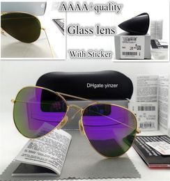2019 Toppiloot zonnebrillen Men Women Glass Lens Luxe 58 mm 62 mm merkontwerpspiegel Unisex brillen Zonneglazen QR Code Box Case4302093