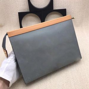 2019 Topkwaliteit gecoate canvas clutch tas ontwerper voor mannen en vrouwen echte lederen visitekaartjes houders lange portemonnee met doos 61692314J