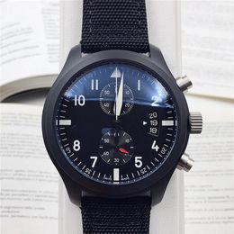 2019 Reloj de pulsera de lujo de alta calidad Big Pilot Midnight Blue Dial Reloj automático para hombre 44MM Relojes para hombre 331W