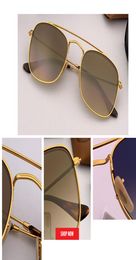 2019 lunettes de soleil de qualité supérieure hommes nouveau design ultra léger carré sans vis lunettes métal uv400 verre lentille lunettes de soleil pour femmes r6573458