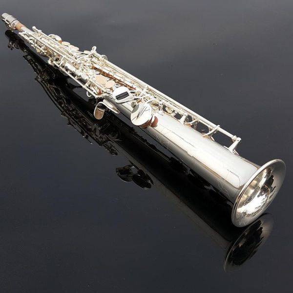 2019 TOP saxofón soprano saxofón de plata profesión Instrumentos musicales Boquilla Envío gratis