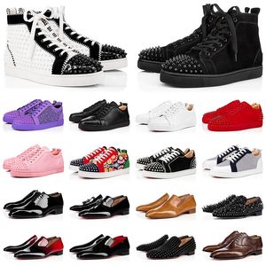 aaa+ Kwaliteit Rode Bodems Designer Schoenen Heren Dames Plate-forme Hoge Sneakers Laag Uitgesneden Luxe Vintage Loafers Mode Spikes Party Luxe Casual Trainers