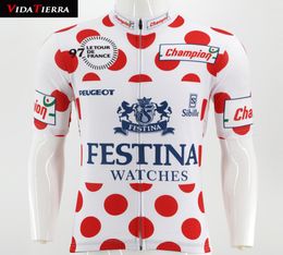 2019 Vidatierra Men Cycling Jersey White Red Mtb Jersey Go Pro Classic Can Maillot de Custom Pro Racing CICLISMO LUCKY COOL RETR6452871