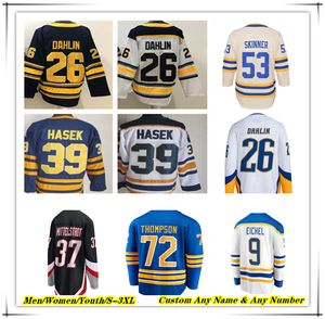 Rasmus Dahlin Hockey Jersey Tage Thompson Alex Tuch Kyle Okposo Jeff Skinner JJ Peterka Casey Mitelstadt Dylan Cozens Greenway Zach Benson Connor Clifton Sabre