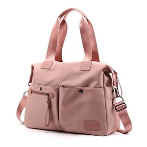 2019 Waterdichte Nylon Gym Fitnesszak Dames Sack Handtas Dames Bagage Tote Shoulder Travel Duffel Blaso voor Schoenen Gymtas Q0705