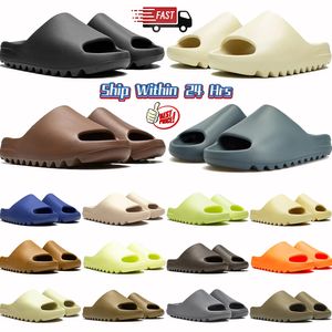 Designer Slippers Heren Glaasjes Sandalen Bot ONYX RESIN FLAX AZURE FLAX Glow Green MX Rubber Comfortabele dames Outdoor Summer Beach Slipper Men Slijschoenen