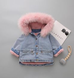 2019 hiver bébé fille veste en jean plus velours fausse fourrure chaud enfant en bas âge coton fille vêtements d'extérieur manteau 15 ans enfants filles jean Parka3764888