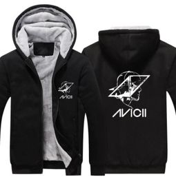 2019 winter hoody DJ AVICII Mannen vrouwen Warm Dikker Hoodies herfst kleding sweatshirts Rits jas fleece hoodie streetwear4586810