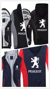 2019 hiver à capuche peugeot voiture logo imprimer Hommes femmes Chaud Flotte Sweats à capuche vêtements d'automne sweat-shirts Veste à glissière polaire à capuche stree6422496