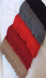 2019 Hiver Logania Shine Marque Écharpe de luxe Femmes et hommes Deux écharpes de couverture en laine de soie rouge noir