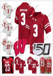 2019 Wisconsin Football 5 Graham Mertz 3 Kendric Pryor 6 Danny Davis III 7 Bradrick Shaw 37 Garrett Groshek 14 Nakia Watson Jerse5860805