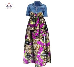 2019 femme longue jupe maxi pour femmes dashiki africain pour femmes bazin riches robe longue féminin plus taille de taille naturel wy10369283191