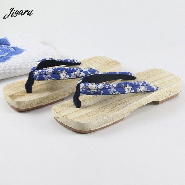 2019 Femmes Geta Summer Wooden Flip flops f￩minins Geta Sandales appropri￩es Sandales japonaises Zapatos de Mujer V85i #