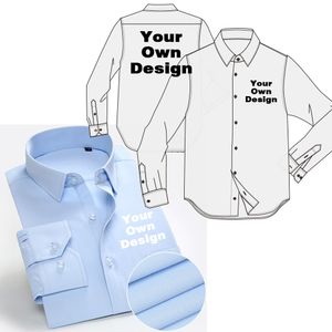 2019 Votre PROPRE Design Marque Logo/Image Blanc Personnalisé Hommes et femmes chemises Plus La Taille chemises Hommes Vêtements