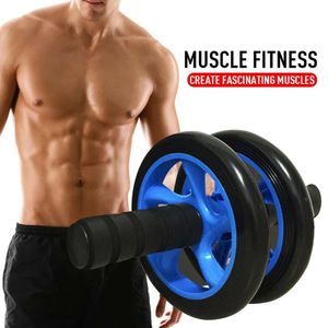 2019muscle ejercicio hogar Fiess equipo doble Abdominal Power Wheel Ab Gym Roller Trainer entrenamiento
