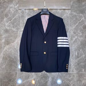 2019new Mode Zwarte Bruidegom Tuxedos Rood wit en blauwe strepen Revers business Trouwjurk Uitstekende Man Jasje Blazer Suit270T