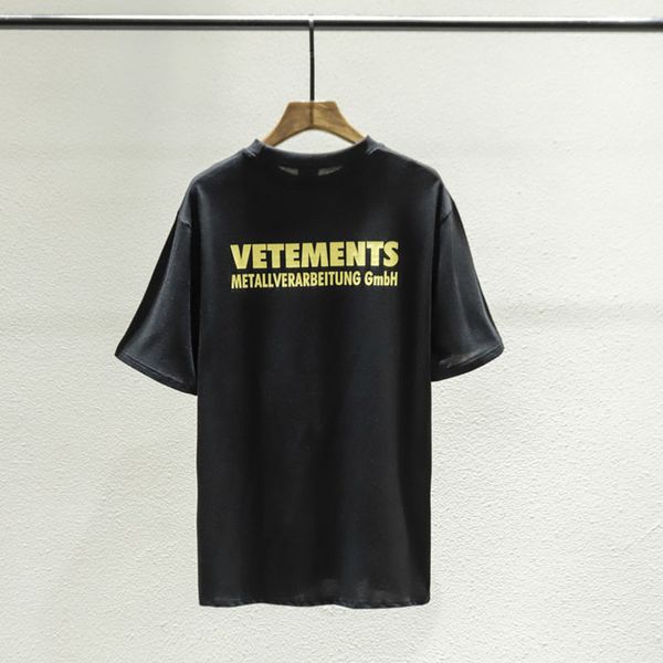 2019SS Vetement T-Shirt hommes femmes Hip Hop Vetement t-shirts meilleure qualité Streetwear coton décontracté Vetement t-shirts
