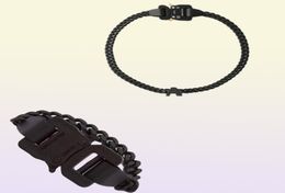 2020 1017 ALYX Studio Logo Collier de chaîne noire Bracelet Bracelettes Femmes Hip Hop Outdoor Street Accessories Festival Gift Shi9555969