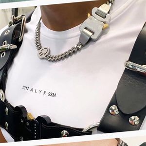 2020 1017 ALYX STUDIO LOGO chaîne en métal collier Bracelet ceintures hommes femmes Hip Hop extérieur rue accessoires Festival cadeau shi228L