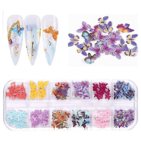 2020 12 Grid Nail Art Design Pulp Pulp Pulp Ornaments Nail Ornaments Halloween Décoration mixte ACCESSOIRES DE MANICURE DE NOI