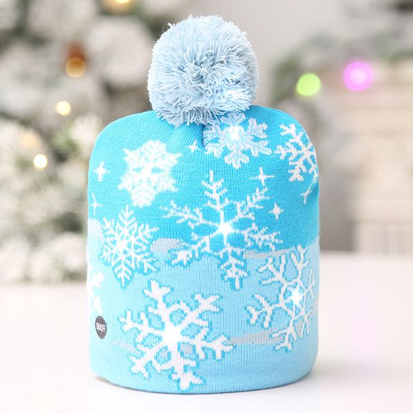 2020 19 Diseños LED Sweater de sombrero navideño Gaillo de punto ¡Light Up Hat para niños para niños para la fiesta de Navidad