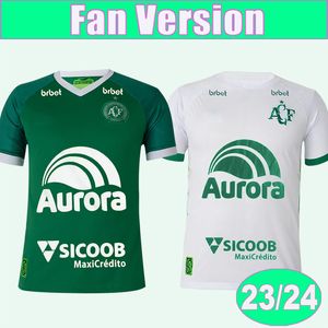 2023 24 Braziliaanse Chapecoense Mens voetbaltruien Luizinho Home Green Awit Witte voetbal shirts korte mouw aldult uniform