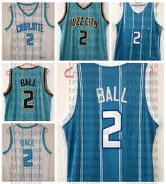 2020 2021 Draft Pick Hommes Melo Ball # 2 Basketball Jersey Pas Cher Melo Ball Jersey Menthe Vert Bleu Blanc Nouvelle Ville