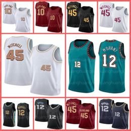 12 Ja Morant Memphises City Mark Grizzlie Basketball Jersey Donovan 45 Mitchell 10 Darius Garland Clevelands Cavalier heren