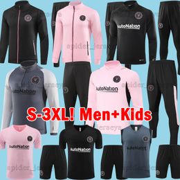 XXXL 23 24 InTeR MiAmI Conjuntos de fútbol MESSIS 2023 2024 YEDLIN MARTINEZ MOTA CAMPANA Camisetas de fútbol Chaqueta Chaleco Chándales de manga larga Kits para niños adultos 3XL