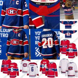 Maillot de hockey personnalisé pour hommes et femmes, maillot rétro inversé Nick Suzuki des Canadiens de Montréal Jesperi Kotkaniemi Brendan Gallagher Carey Price Shea Weber