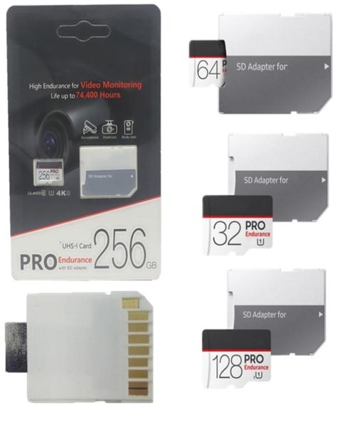 2020 32GB 64GB 128GB 256GB Tarjeta Micro SD Tarjeta de memoria TF Clase 10 NUEVA Tarjeta EVO UHSI con adaptador Paquete al por menor 30pcs2319646