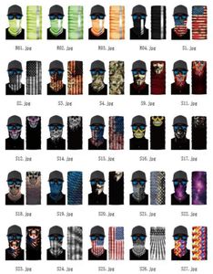 2020 3D Sport cou crâne vélo pêche écharpe bandanas bouclier masque bandeau Bandana chapeaux anneau écharpe vélo cagoule2485725