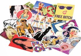 2020 51 Stuks Gemengde Sexy En Vulgaire Stickers Voor Bagage Laptop Auto Styling Waterdichte Cool Sticker Fiets Kofferbak Gitaar Decal6376211