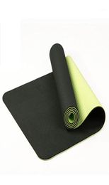 2020 6 mm TPE TWOCOLOR MAT SPORTS DE SPORTS DE YOGA NONSLIP 183X61CM Gym Home Fitness insipide Shopping5982196