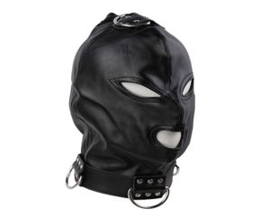 2020 Produits pour adultes Fétiche PU Cuir Bondage Hood Bouche Ouverte Sex Slave Gag Masque Hoods BDSM Restrictions Érotiques Sex Toys Pour Couples8880102