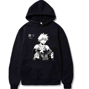 2020 Anime Boku No Hero Academia Bakugou Katsuki Hoodies Mannen Dames Lange Mouw Pullover Tops H1227