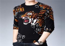 Suéter con estampado de cabeza de tigre para hombre, jersey tejido de diseñador para hombre, suéter Masculino Kazak Erkek Tricot para hombre 2020 8209055