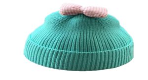 2020 bebé otoño e invierno sombrero de lana coreana lindo arco de 13 años 2 niños sombrero tejido2152384
