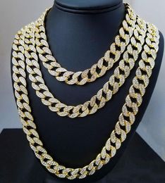 2020 Bling Diamond Iced Out Chains Collar para hombre Cadena de eslabones cubanos Collares Hip Hop Joyería personalizada de alta calidad para mujeres 102045921