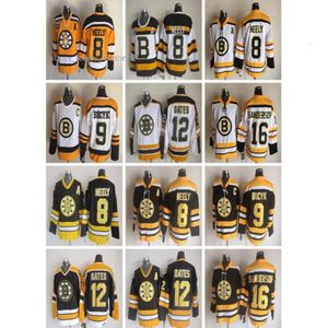 2020 Boston Men Bruins 8 Neely Jersey 9 Johnny Bucyk 12 Adam Oates 16 Derek Sanderson Vintage CCM 75e maillots de hockey sur glace pas cher 6857 9551