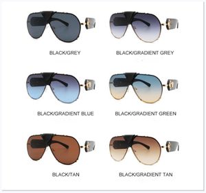 2020 marque design dégradé lunettes de soleil femmes hommes designer bonne qualité mode métal surdimensionné lunettes de soleil vintage femme mâle UV400