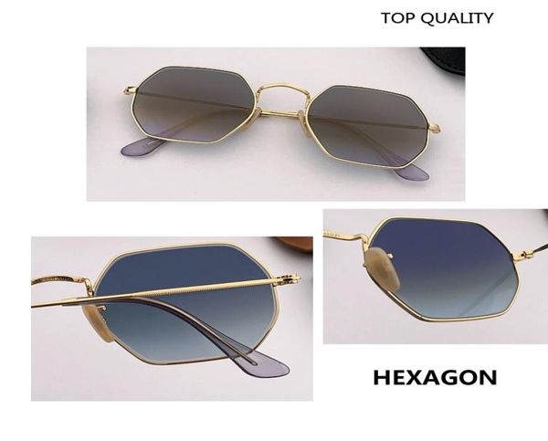 2020 nuevas gafas de sol hexagonales modelo 3555 para mujer hombre con vidrio real UV400 gafas de sol lentes hombre mujer Sombras culos de so5184835
